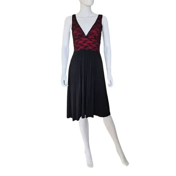 90s vintage goth lace midi dress